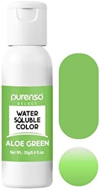 Purenso Select - Aloe Green - Water Soluble Color, 30g I Food Grade Coloring for DIY Soap, Shampoo, Cream, Lotion making dye