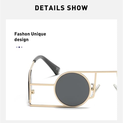 Lunettes de soleil rondes punk pour festivals et terrasses d'été - 3