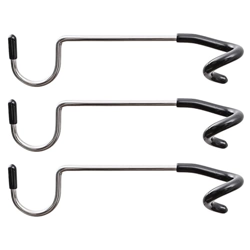 Baluue S Shape Camping Hook 3 Pack Steel Rubber Tent Lamp Hook