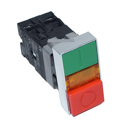 Interruptor de doble enlace XB2-BW8465 de 24V con botón iluminado rojo y verde 4