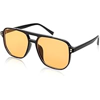 FEISEDY Retro 70s Gafas de Sol Cuadradas Mujer Hombre Vintage