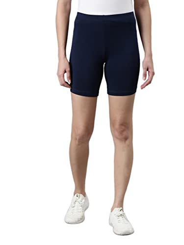Image of GO COLORS Cotton Stretch Seamless Cycling Shorts for Women| Breathable, Mid Rise