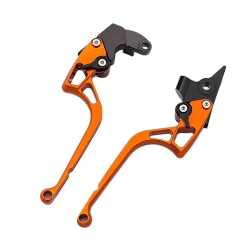 のためにヤマハ SXR 700/900 2016-2021 アルミ CNC フロントリアドラムブレーキレバー 調整可能 オートバイブレーキクラッチレバー(Orange 170mm)