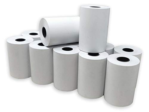 50 bobinas de papel térmico para terminal tarjeta azul - Dimensión 57 x 40 x 12 mm - Bobinas para TPE máquina tarjeta cb bobina térmica sin bisfenol A para impresora térmica