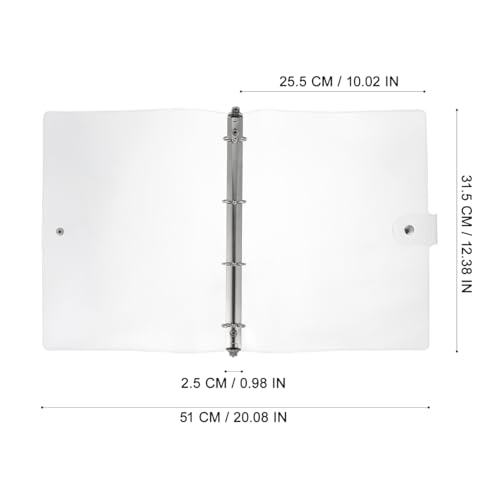 Healeved Transparentes A4 Ringbuch Notebook Cover Aus Kunststoff Mit 4 Ringen Für Büro Und Schule Notizbuch Hülle Schützt Planer Und Dokumente Einfach Zu Öffnender Ringordner Organizer