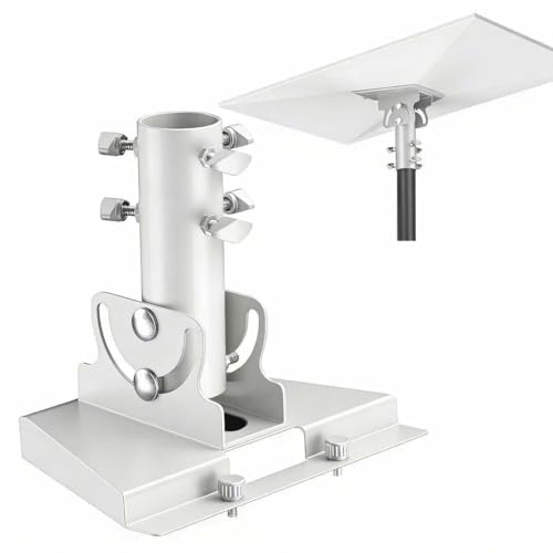 Image of Starlink Gen 3 Mount for Starlink Standard 4 /4X /V3,fits 1.1-2.1in Masts. | Starlink gen 3 Pipe Adapter can be Adjusted from 90-180,White
