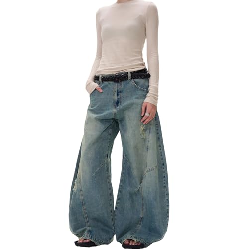 Men's Jeans American Vintage Oversized Curved-Leg Denim Pants Loose-Fit Trouser for Men2