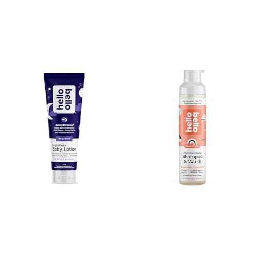 Image of Hello Bello Premium Baby Lotion and Extra Gentle Shampoo & Body Wash Bundle - 8.5 oz Lotion & 10 oz Wash