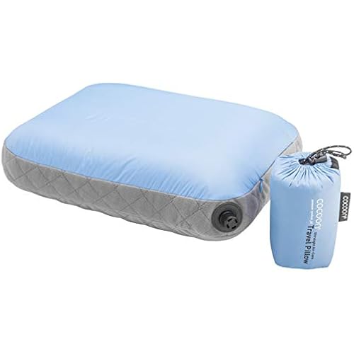 Cocoon AIR CORE Travel Pillow Ultralight 28X38 cm (Light Blue/Grey)
