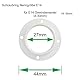 SET E14 Fassung weiß + 2x Schraubring, Gewinde M10x1 Thermoplast Schraubfassung für Glühlampe und LED