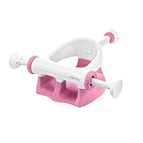 Image of Ingenuity My Bath Seat for Sit-Up Baby Bathing, Sure & Secure Suction Cups, ASTM Safety Tested & Approved, Backrest for Assisted Sitting, Easy Setup & Storage, Pink