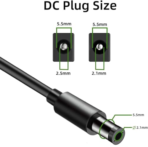 Image of Kado Power Adapter 2-Pack - 12V-2.5A AC /DC Power Cord Genuine Parts Made for Sceptre Monitor C248W-FW100T C248W-1920RN E205W-16003R E225W-19203R E225W-FPT E248W-19203R E248W-FW100T E248W-FPT Series