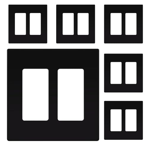 Cablix Screwless Wall Plate, Triple Gang 2-Port, Black, Polycarbonate, Screw-In, Pack of 5 by Cablix - Used condition - US$12.70