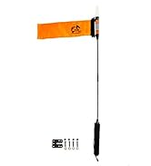 YakAttack VISICarbon Pro 360 Degree LED MightyMount and Hardware Kayak Fishing Visibility Flag, O...