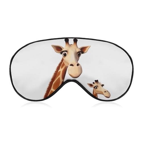 Masque de sommeil girafe réglable et doux pour homme et femme
