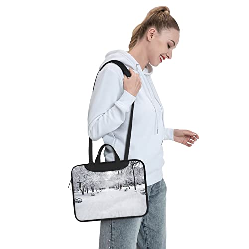 Bolso para portátil unisex con diseño Snow Tree blanco miniatura 7