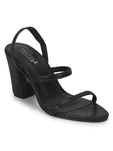 Truffle Collection Women’s TONIC2 Black PU Fashion Sandals