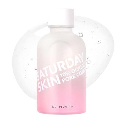 Saturday Skin Pore Clarifying Toner 10% Glycolic Acid&AHA Deep Cleansing Astringent Facial Toner,Hypoallergenic Skin-Purifying Face Toner to Cleanse, Recondition and Purify Skin, Non-Comedogenic