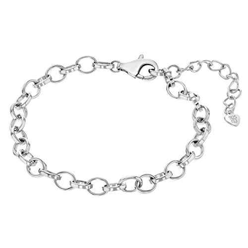 In Season Jewelry 925 Sterling Silver Toddlers & Young Girls Classic Link Chain Charm Bracelet 5", 5.5" & 6" - Cute Charm Bracelet Starter for Little Girls to Teens2