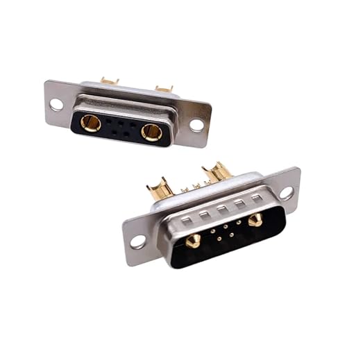 Conector de alta corriente D-SUB 7W2 mecanizado con flash dorado completo 40A 3