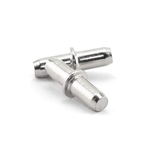 Image of 20pcs 5x20mm Shelf Supports Pegs Studs Nickel Plated Finish Adjustable Shelves Bracket Holder Furniture Hardware Cupboard Cabinet Wardrobe Shelf Pins