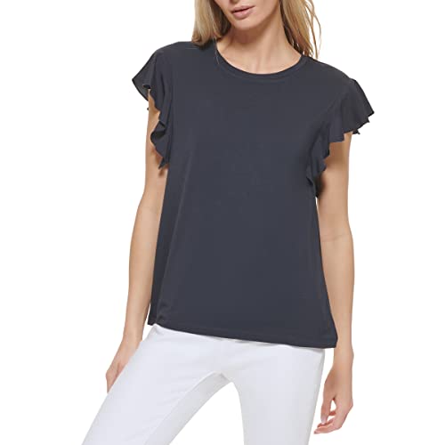 Blouse DKNY P21Hfeip-2GE-S en bleu marine taille S fini les hauts inconfortables