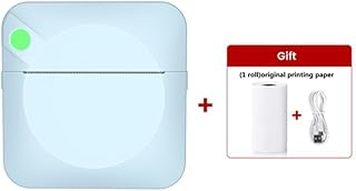 NSRHMJ Mini Pocket Printer,Bluetooth Portable Thermal Printer for Sticker,Label,Text Memo,Receipt,Photo Printers,Wireless Bluetooth Printer Compatible with iOS and Android (Pocket Printer, Blue)