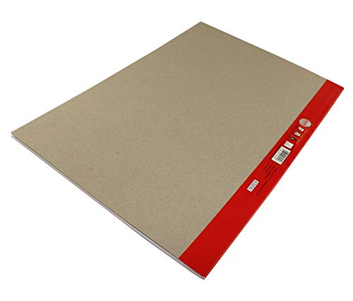 Landré Millimeter-Block A3, 80 g/m² Papier, 20 Blatt Kopfgeleimt, Linienfabe rot