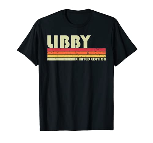 LIBBY Name Personalized Retro Vintage 80s 90s Birthday T-Shirt