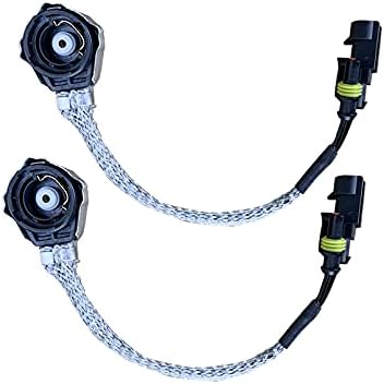 Innovited D2 Metal Socket AMP Connector Adapter Connector Wire Wiring Harness Converter for Ballasts HID D2R D2S D2C Bulbs, Pack of 2
