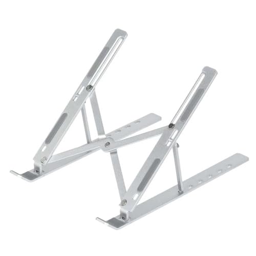 Portable Aluminum Laptop Stands for Desk - BODANBRO Foldable Height Adjustable Lightweight Desktop Holder - Compatible with Macbook Chromebook and Matebook