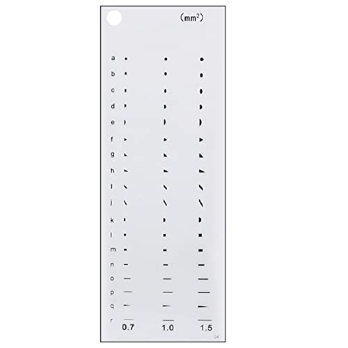 Microscope 10 PCS Transparent Film Gauge Point Calibration Ruler R Angle Calculation(Thick Protective)