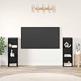 Contenant de la livraison: Générique Ensemble Meuble TV 2 pcs Chêne Noir 107 x 35 x 37 cm,Meubles, Meubles TV, Noir (Poids 29.3KG)
