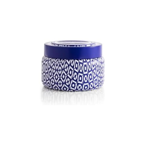 Capri Blue Printed Travel Tin Jar Candle - Luxury Candle with a Soy Wax Blend Cover