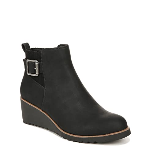 How to wear black wedge ankle boots