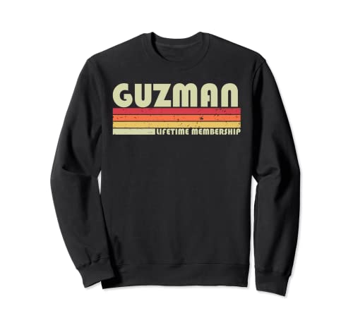 Guzman Apellido Divertido Retro Vintage 80s 90s Cumpleaños Reunión Sudadera