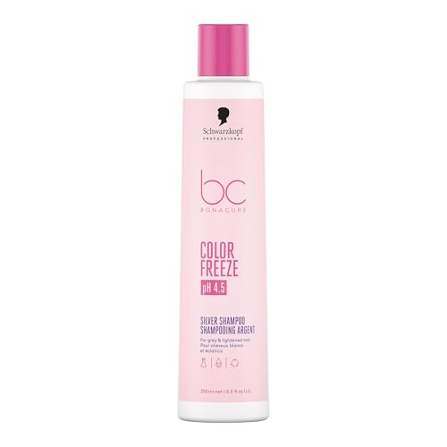 Schwarzkopf Professional Bonacure Color Freeze Silver Shampoo Cheveux Blonds Gris Et Éclaircis Élimine Les Tons Jaunes Ravive Les Tons Froids Avec Kératine...