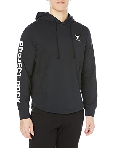 Under Armour Men's Project Rock Heavyweight Terry Hoodie, Black, Large