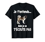 chiot akita americain a donner Léger, Coupe classique, manche à double couture et ourlet à la base