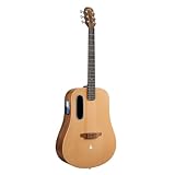 LAVA ME 4 Solid Spruce Top Series,HILAVA 2.0 Smart Acoustics Electric Guitars,right handed,with 3.5 inch TouchScreen,FreeBoost 2.0, AirFlow Bag, Woodgrain Brown/Burlywood,41 inch