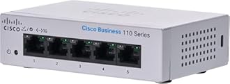 Cisco Business CBS110-5T-D Unmanaged Switch | 5 Port GE | Desktop | Ext PS | Limited Lifetime Protection (CBS110-5T-D)