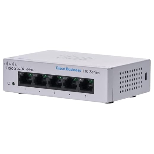 Cisco Business CBS110-5T-D Unmanaged Switch | 5 Port GE | Desktop | Ext PS | Limited Lifetime Protection (CBS110-5T-D-NA)