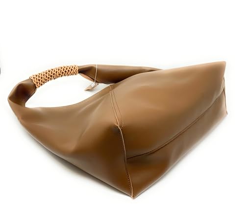 Genuine Cowhide Leather Shoulder Handbag Purse Triangle Tote3