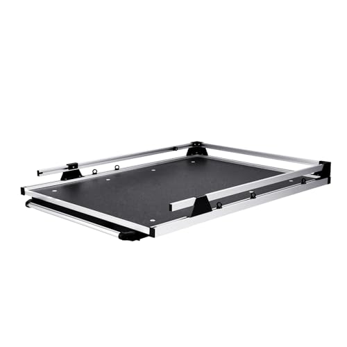 VEVOR ausziehbarer Ladeflächen-Organizer (1905 x 1220 mm) Ladeflächen-Aufbewahrungsschublade mit 453,6 kg Tragkraft & 6 beweglichen Ringen zur Sicherung, ausziehbares Fach für Trucks Schwarz