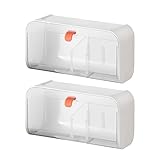Armario de baño montado en la pared, solución de almacenamiento horizontal sin clavos, con gran espacio para cocina, cuarto de lavado e inodoro, elegante y funcional