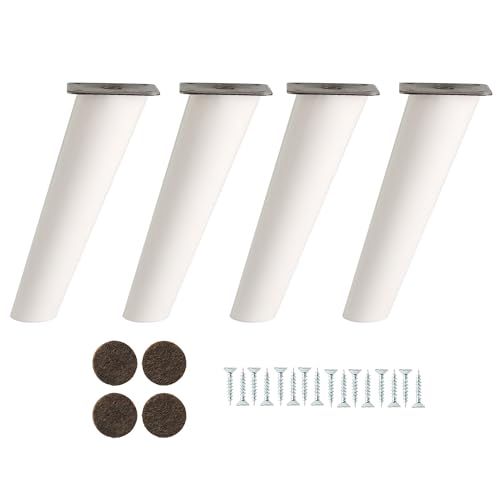 MOBILIARIOCLICHI- Patas para Muebles de Madera. Patas inclinadas cónicas con Placa de Montaje ya instalada Patas de Madera para Sofas mesitas armarios 15 cm Alto