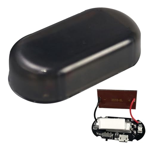 Luz de alarma para coche falsa, alarma falsa solar para coche - La luz LED simula la seguridad imitación - Lámpara intermitente flash antirrobo, lámpara de simulación de alarma para coche, alarma