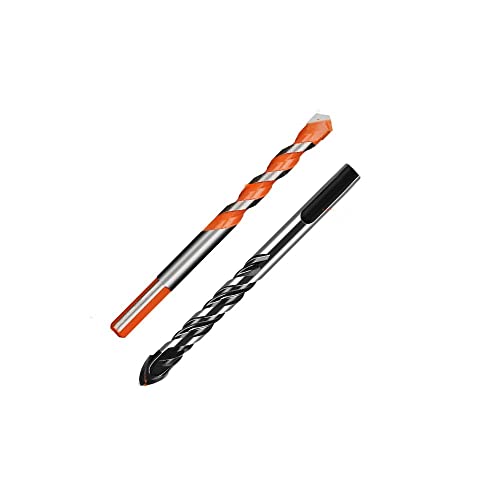 NENEX Scie Cloche perceuse à métaux 3-12mm Multifonctionnel Verre Foret Triangle Diamant Foret Ensemble Carreaux de céramique béton Brique Bois poinçonnage (Color : 6 PCS Set Black) Cover