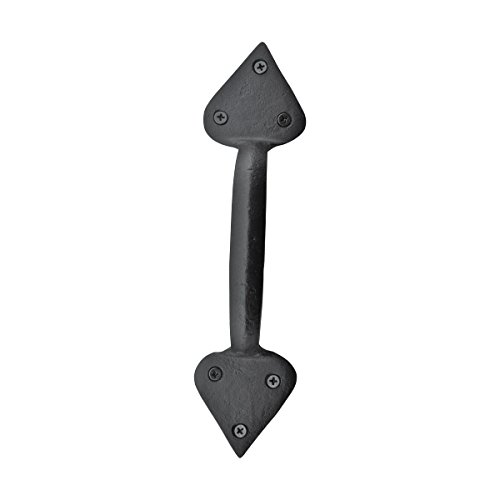 Renovators Supply Manufacturing Heart Tip Black Wrought Iron Cabinet Door Drawer Pull Handle 10", Pack of 3 by Renovators Supply Manufacturing - Image 2