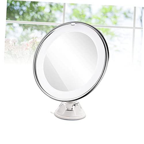Miroir maquillage LED rond ventouse ajustable pour une clarté optimale